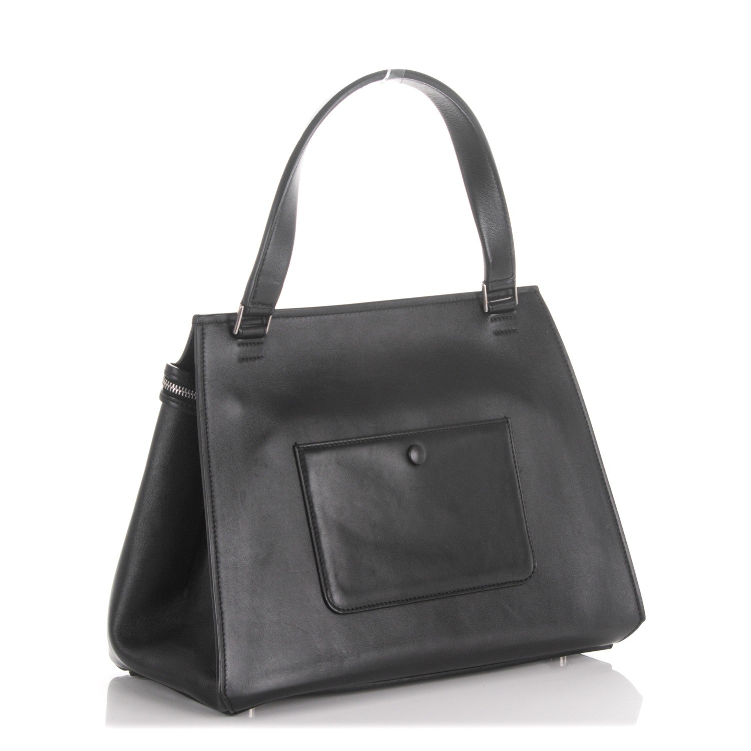 Celine Python Smooth Calfskin Medium Edge Shoulder Bag Black 3 of 6