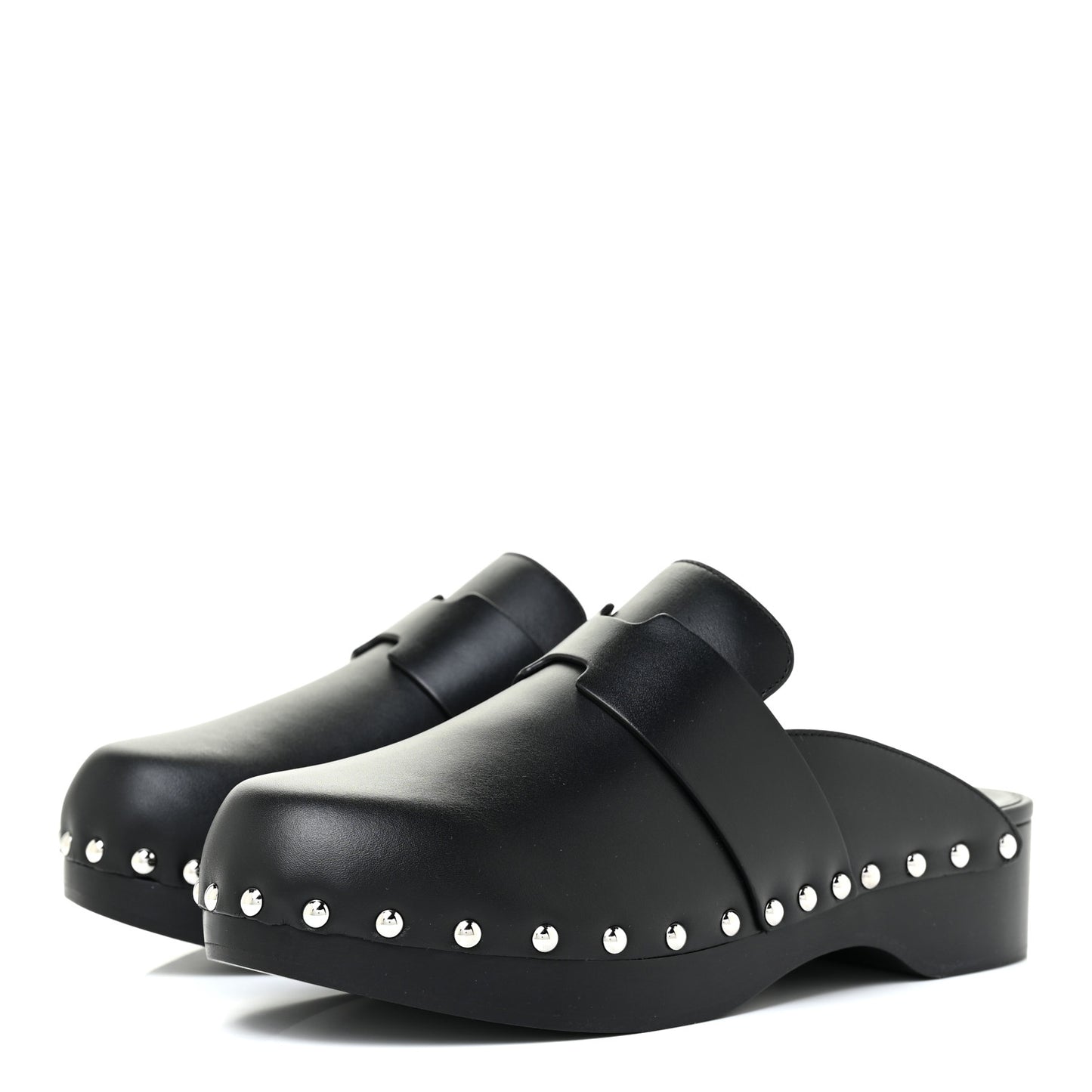 Calfskin Calya Mules 36 Black