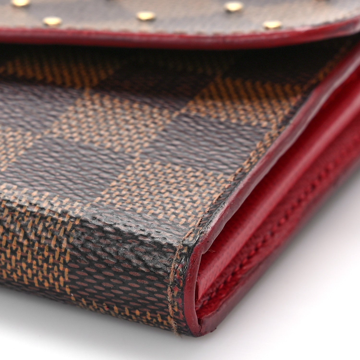 Louis Vuitton Damier Ebene Studded Sarah Wallet NM Cherry 8 of 8