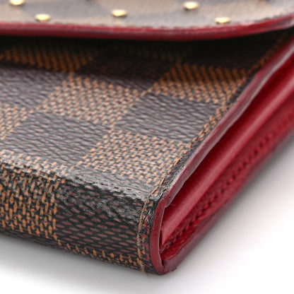 Louis Vuitton Damier Ebene Studded Sarah Wallet NM Cherry 8 of 8