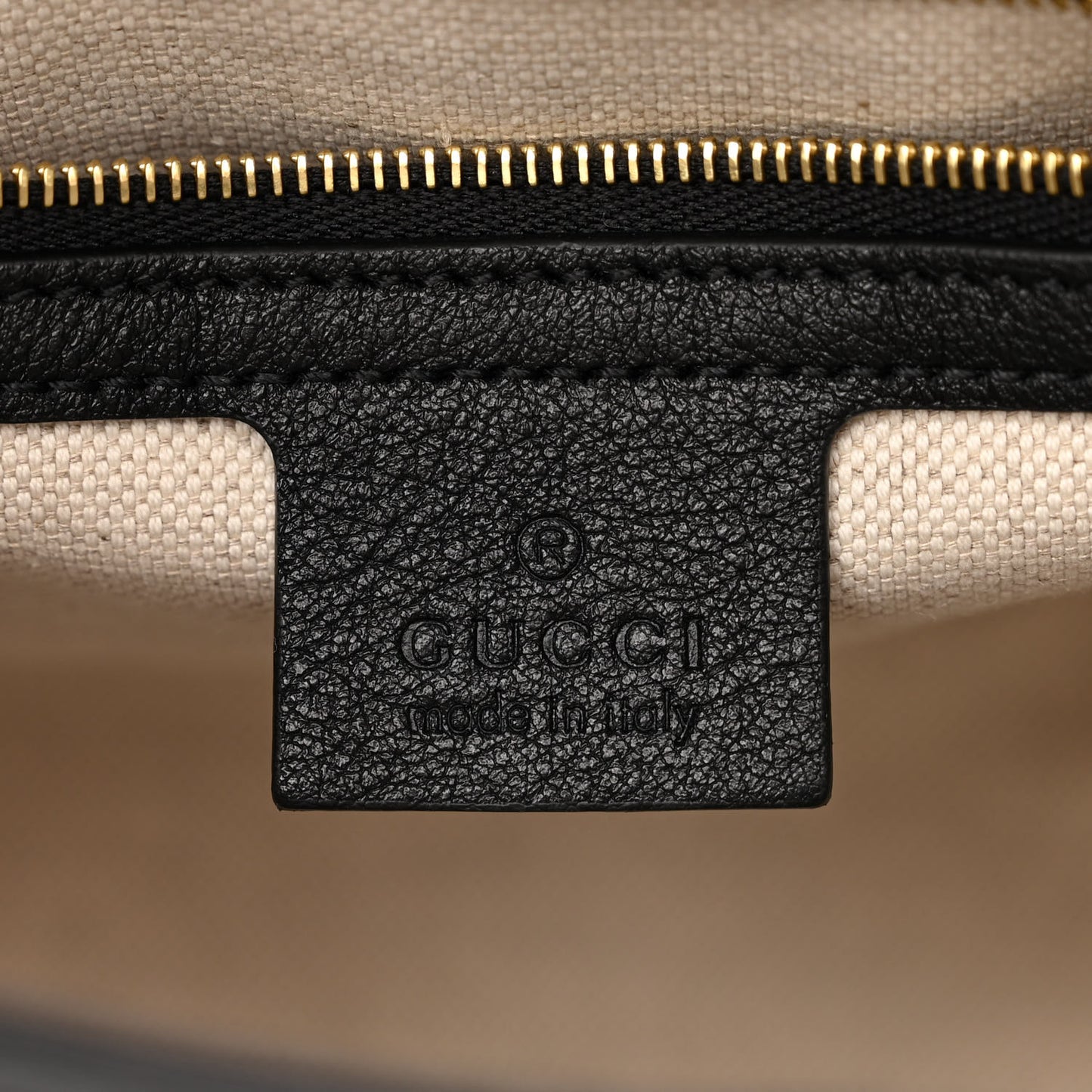 Wonka Grain Calfskin GG Monogram Debossed Small Padlock Shoulder Bag Black