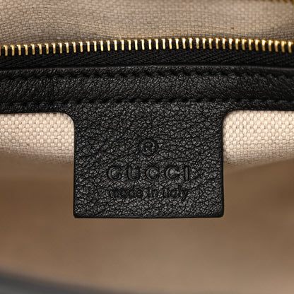 Gucci Wonka Grain Calfskin GG Monogram Debossed Small Padlock Shoulder Bag Black 6 of 10