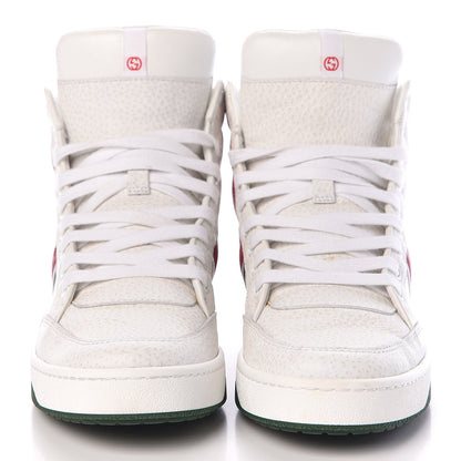 Gucci Calfskin New Praga Karibu High Top Sneakers 38 White Red Green 2 of 11