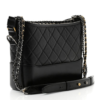 Chanel Aged Calfskin Quilted New Medium Gabrielle Hobo Black 3 of 10