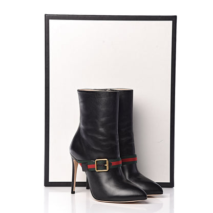Gucci Nappa Sylvie Ankle Boots 36 Black 9 of 9