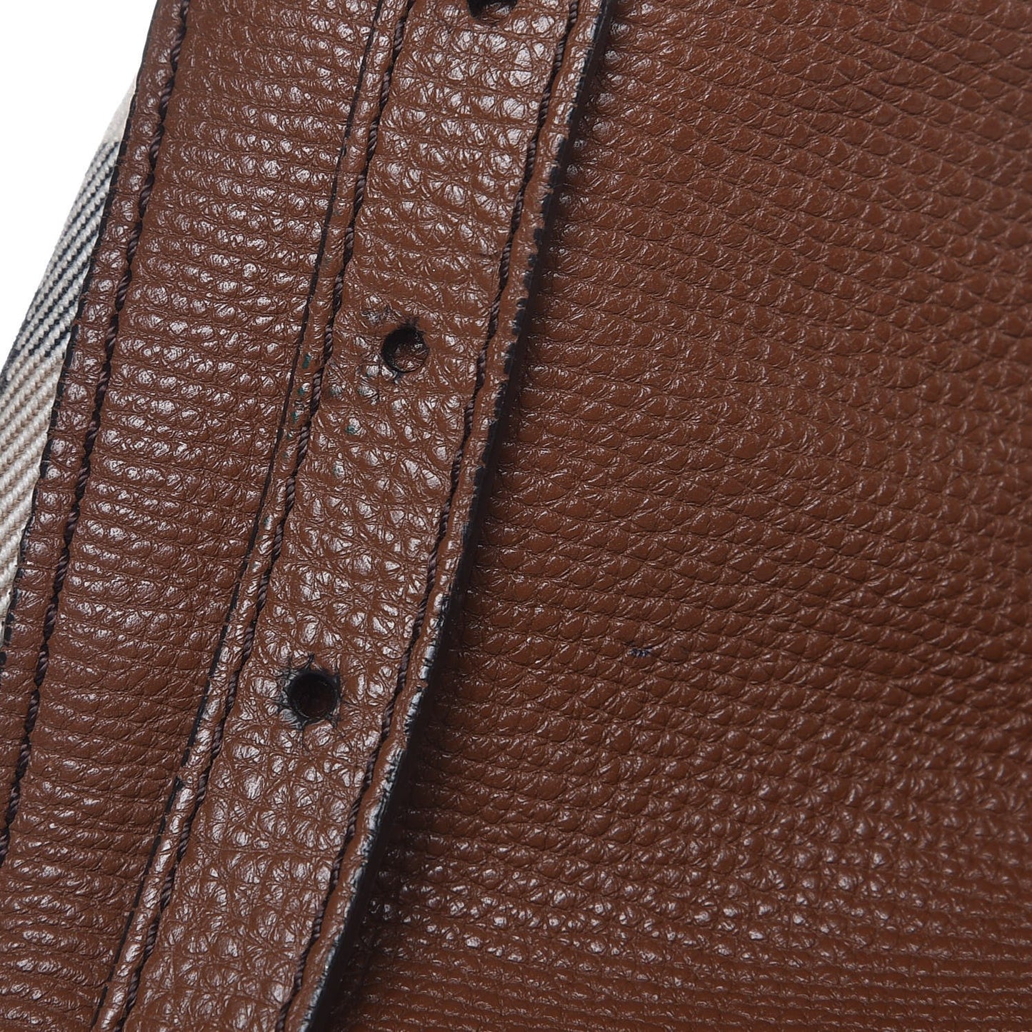 Grainy Calfskin House Check Small Canterbury Tote Tan