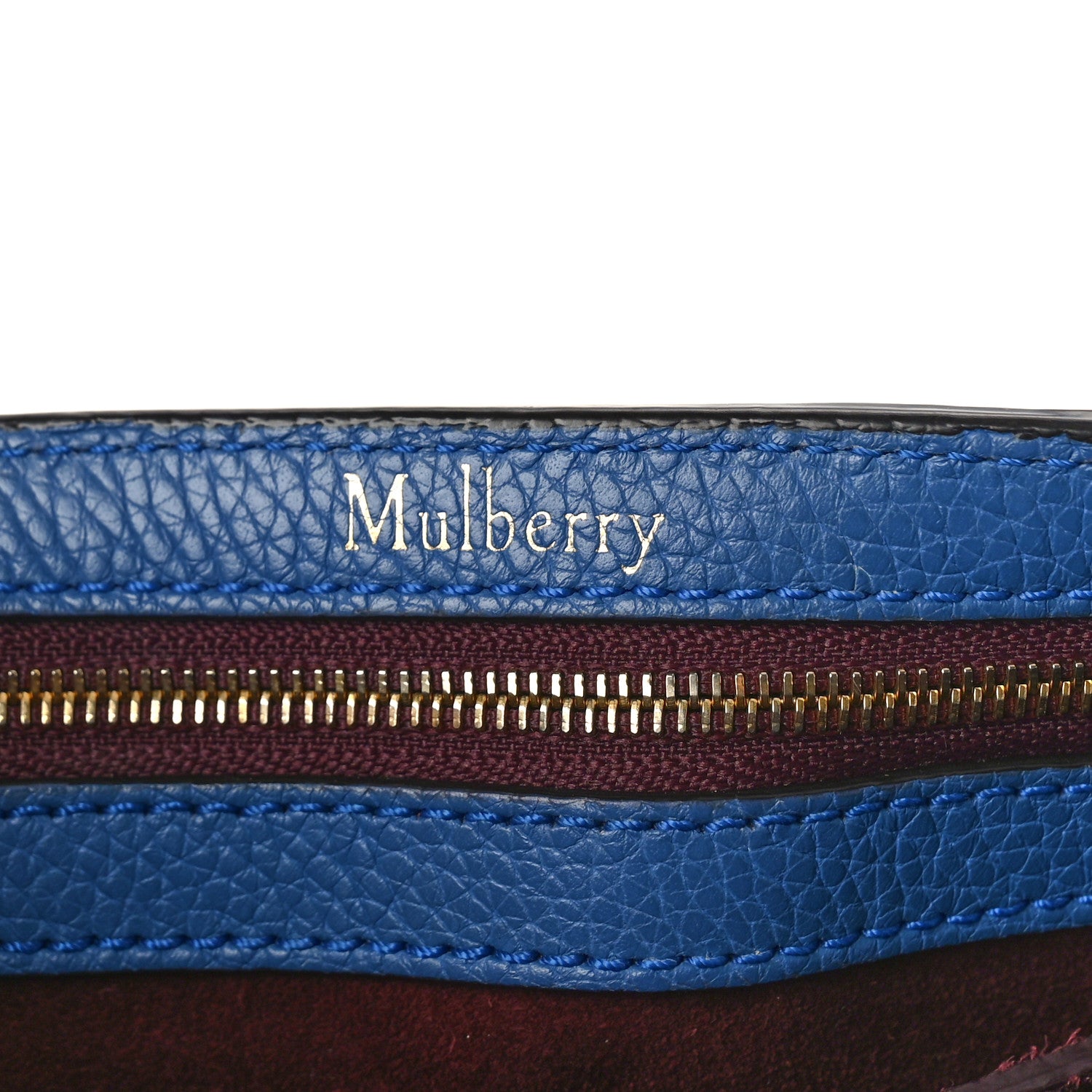 Mulberry Classic Grain Calfskin Small Bayswater Porcelain Blue 7 of 14