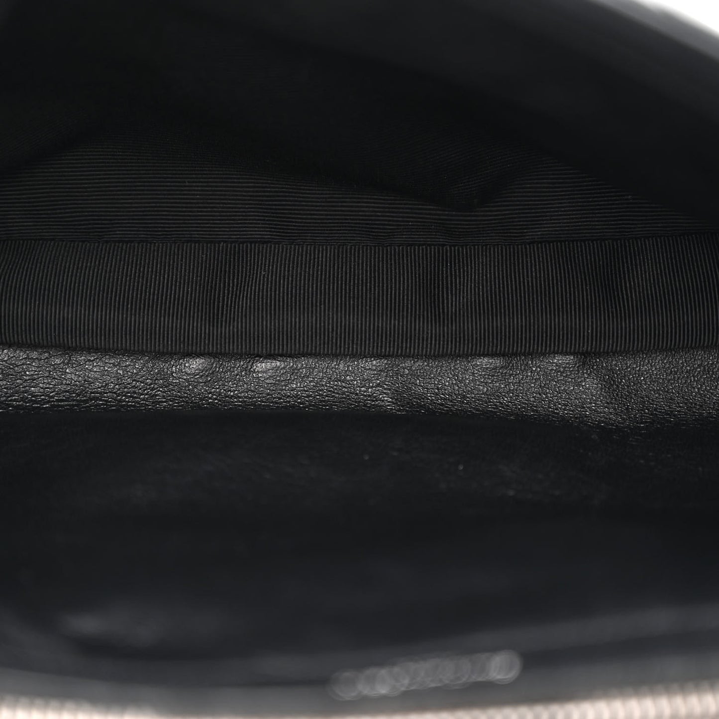 Sheepskin Matelasse Chevron Monogram Large College Satchel Black