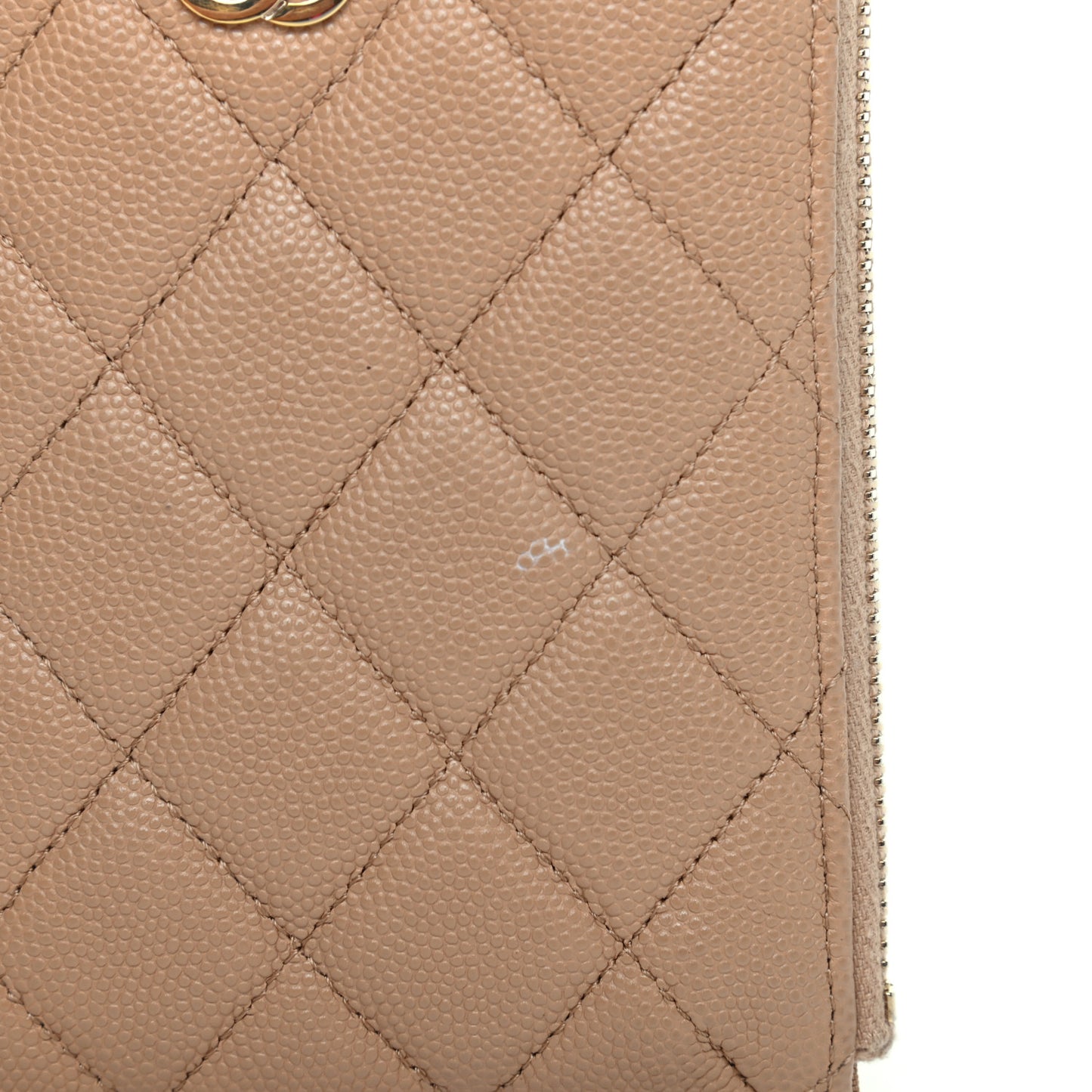 Caviar Quilted Classic iPhone Pouch Beige