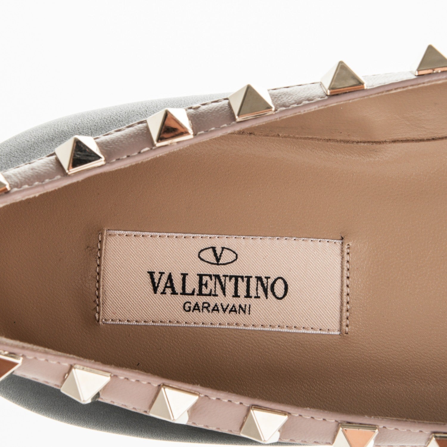 Valentino Garavani Nappa Rockstud Ballerina Flats 38 Black Poudre 7 of 8