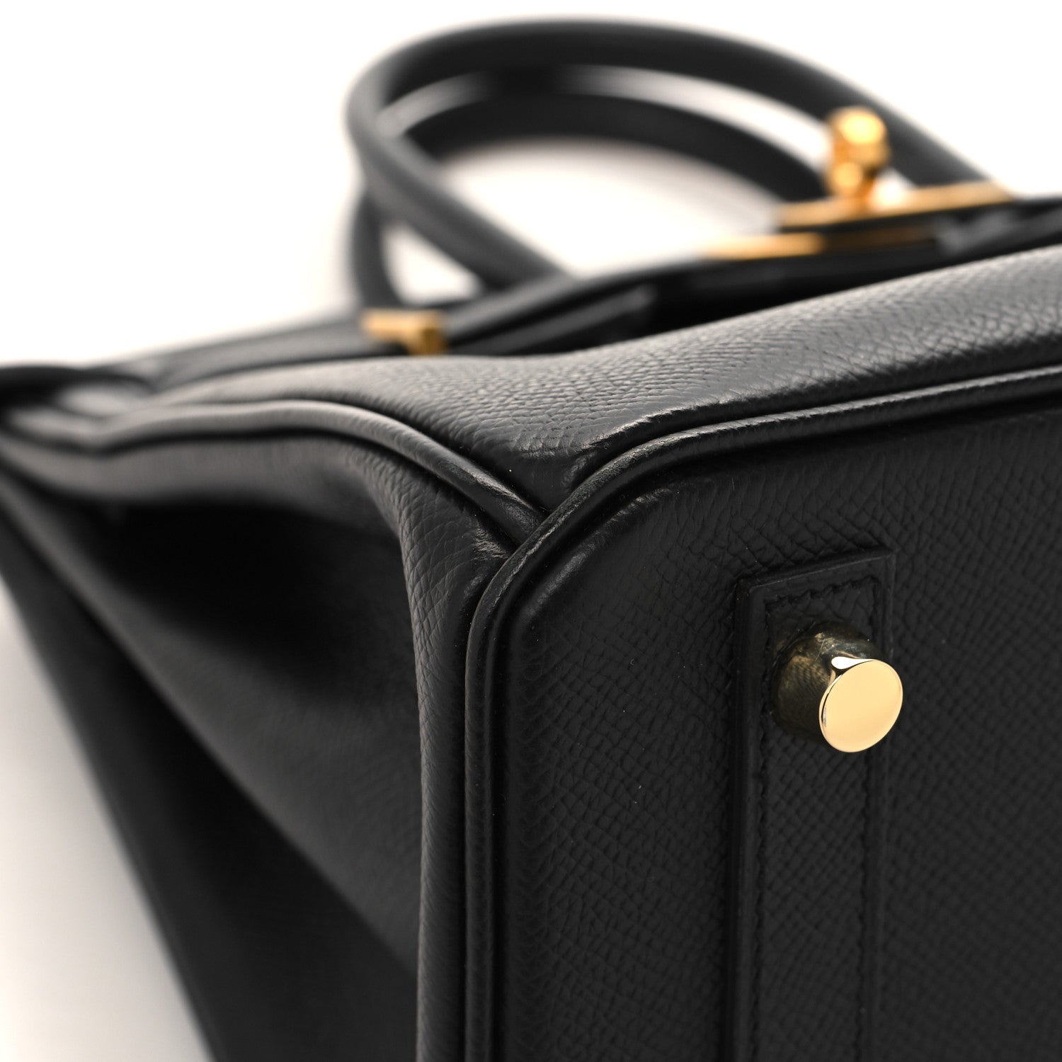 Hermes Epsom Horseshoe Birkin 25 Black Raisin 9 of 14