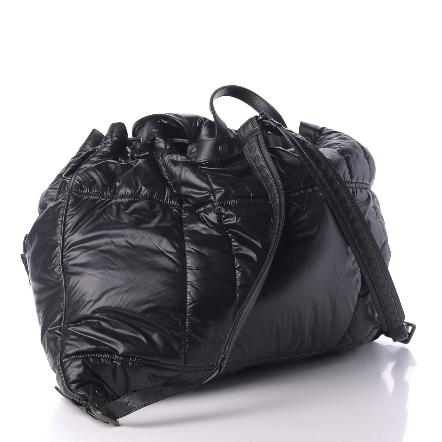 Nylon Calfskin Spinnaker Backpack Black