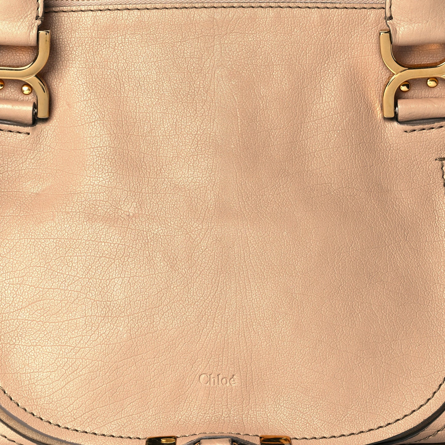 Calfskin Medium Marcie Nude Satchel Natural