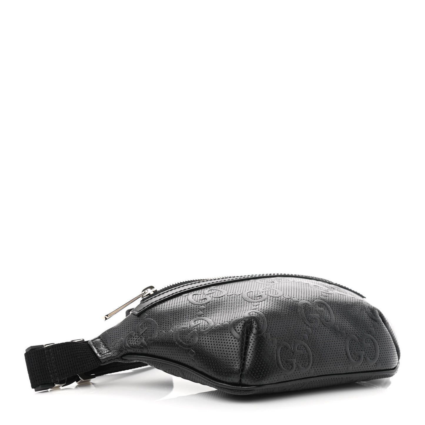 Calfskin GG Tennis Embossed Belt Bag Black