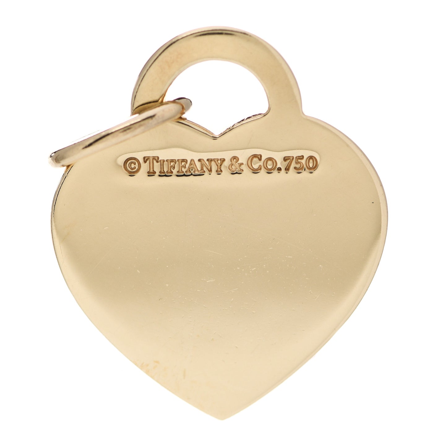 18K Yellow Gold Notes Heart Tag Charm