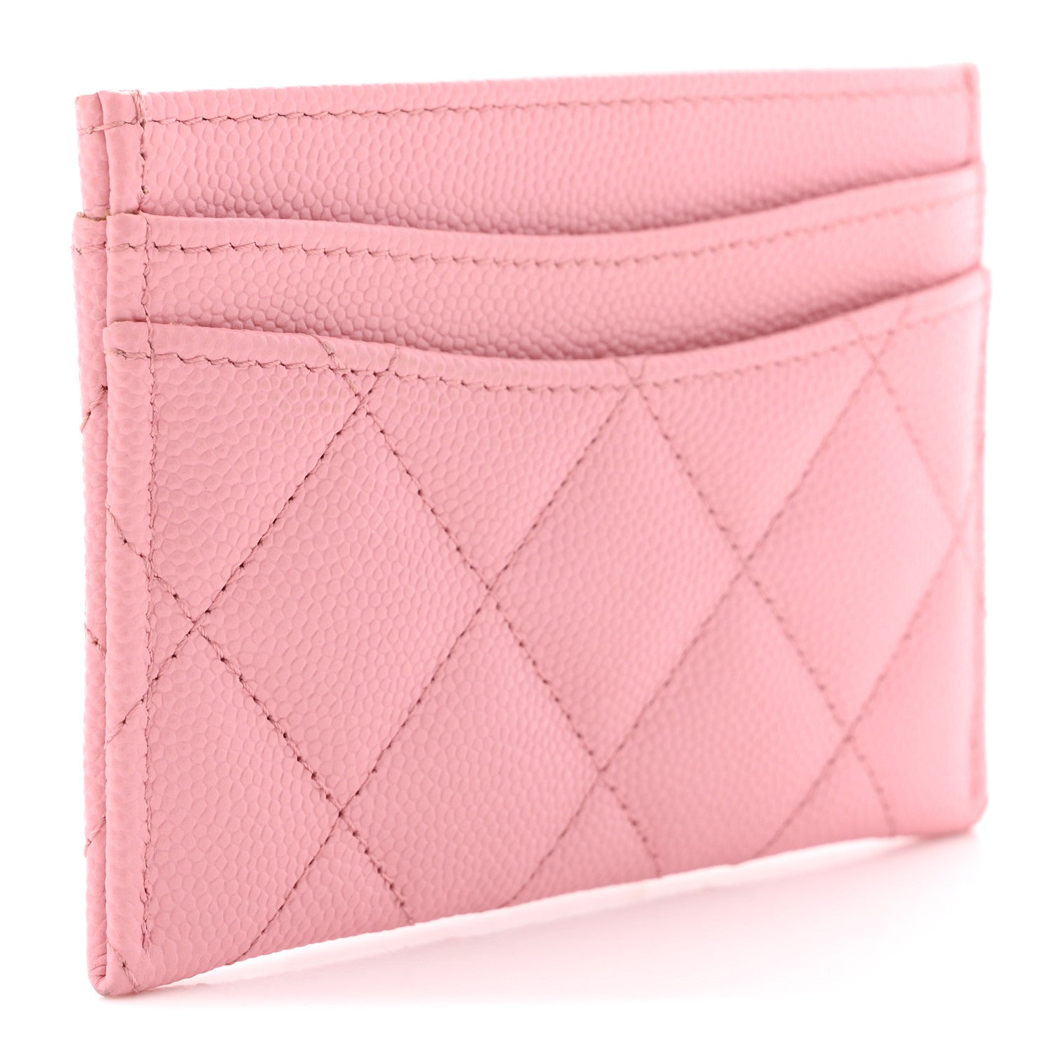 Chanel Caviar Quilted Card Holder Pink 3 of 8