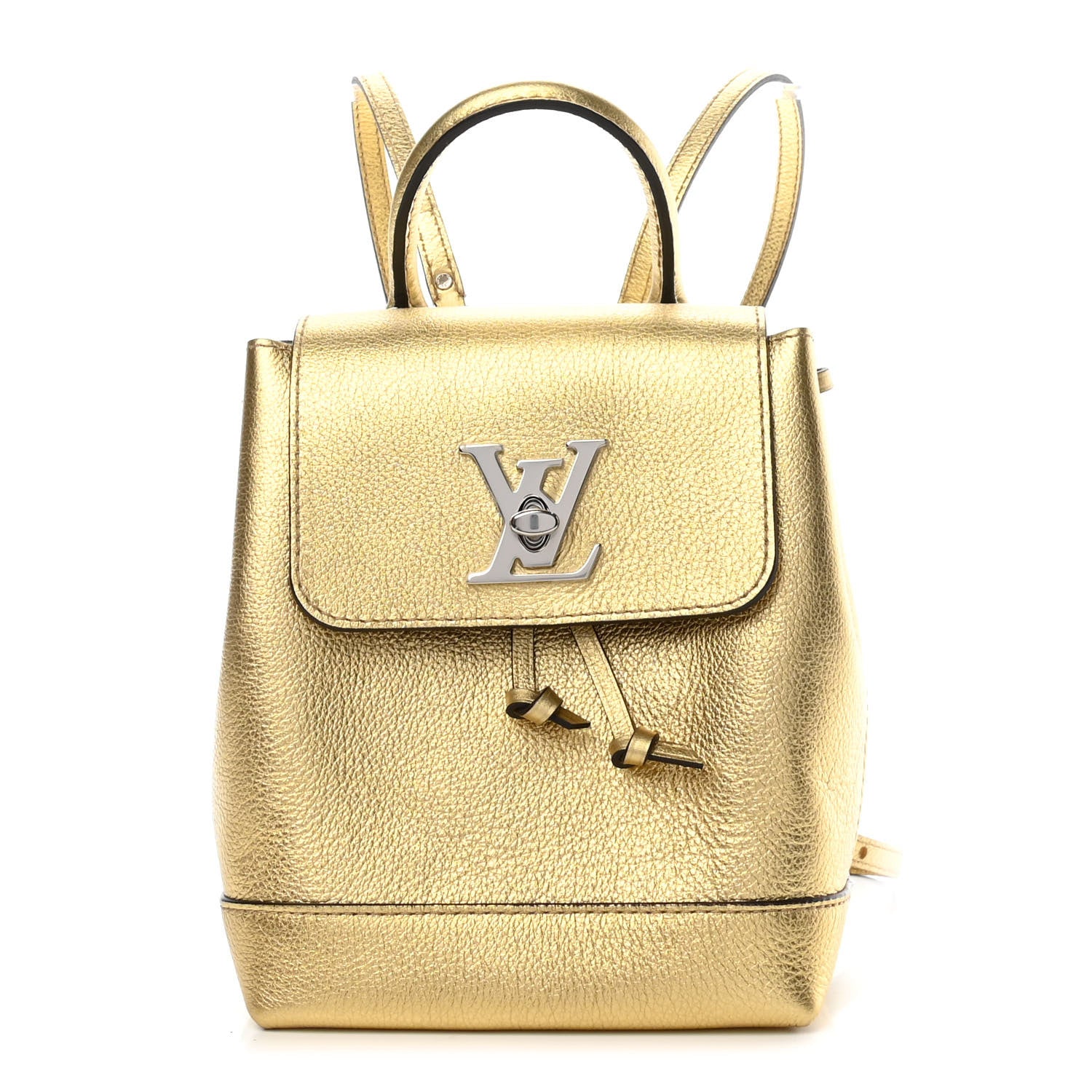 Louis Vuitton Metallic Calfskin Lockme Mini Backpack Gold 1 of 4