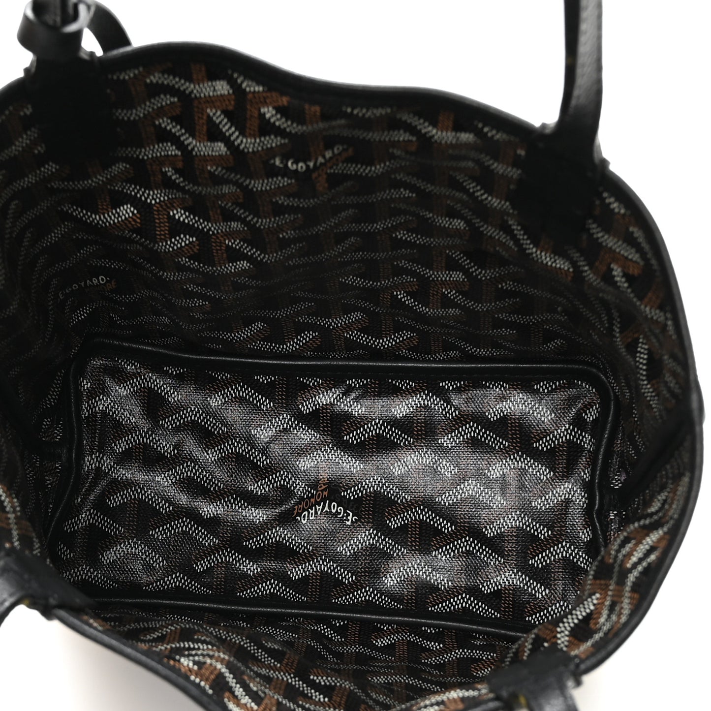 Goyardine Reversible Mini Anjou Black