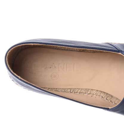 Chanel Lambskin CC Espadrilles 39 Dark Navy 8 of 11