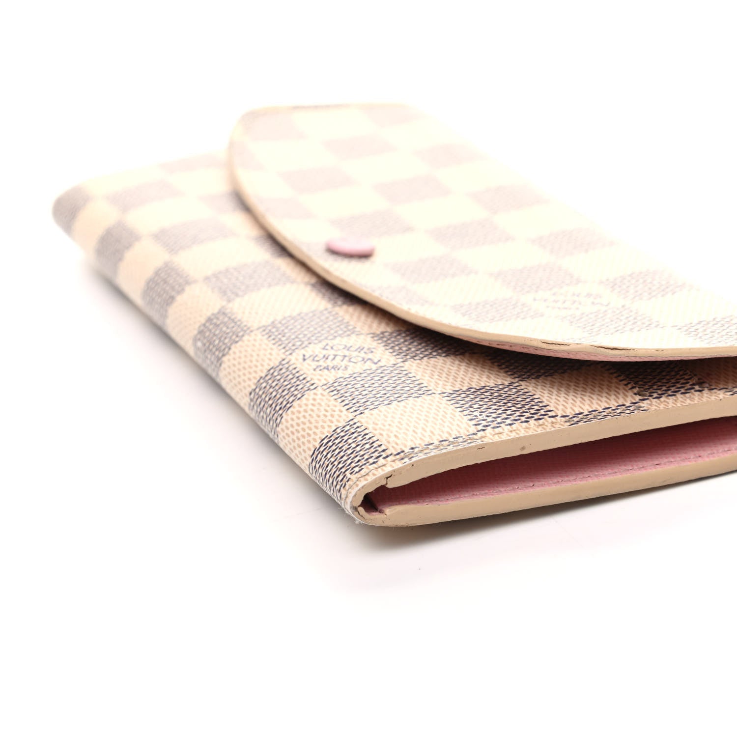 Louis Vuitton Damier Azur Emilie Wallet Rose Ballerine 8 of 8