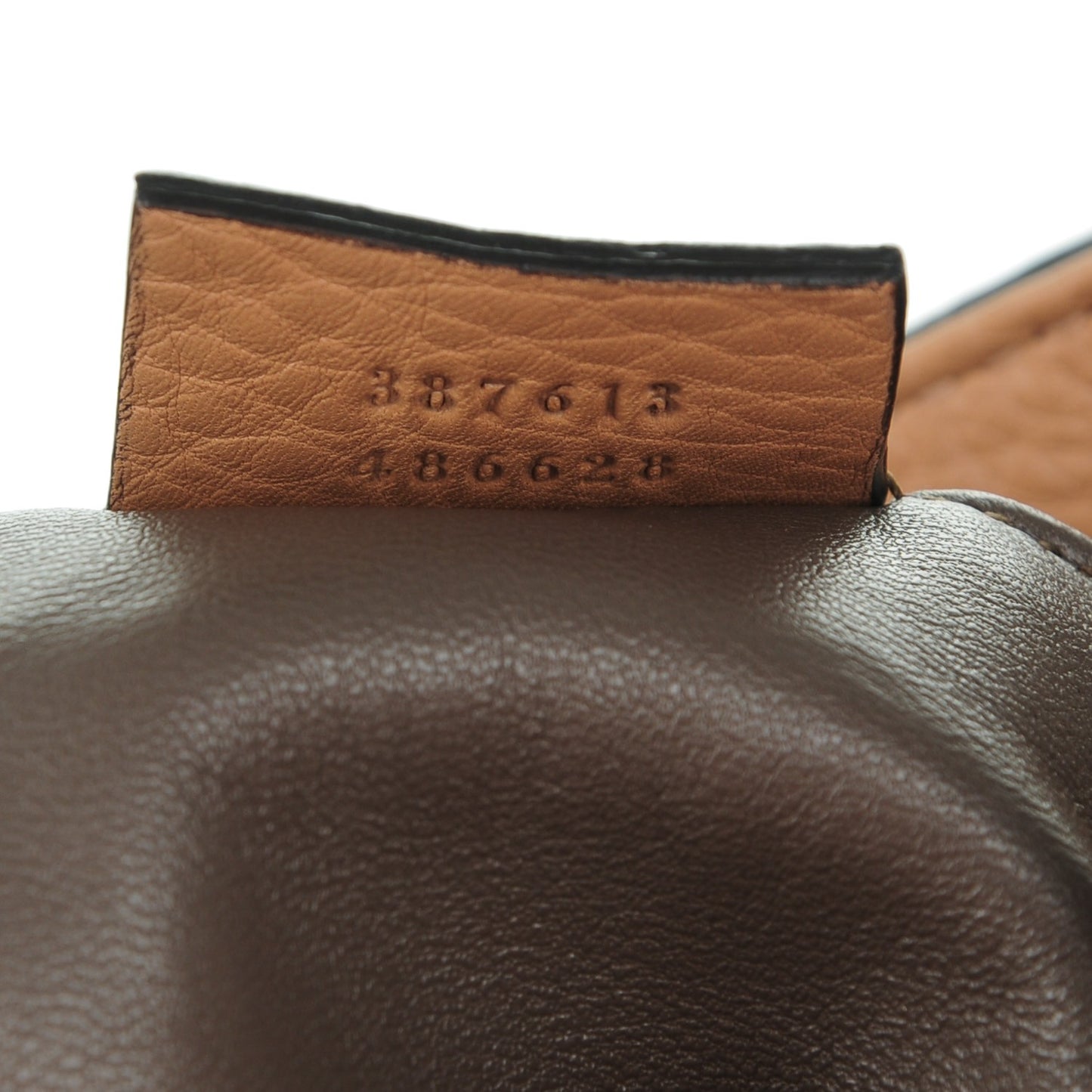 Pebbled Calfskin Miss Bamboo Bucket Bag Camelia