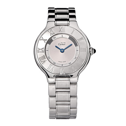 Cartier Stainless Steel 28mm Must De 21 Quartz Watch 1 of 6