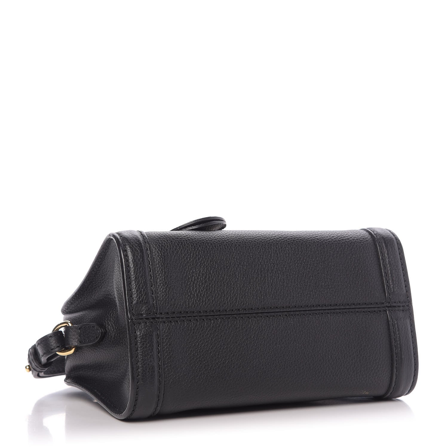 Alexander McQueen Pebbled Calfskin Mini Padlock Tote Black 4 of 10