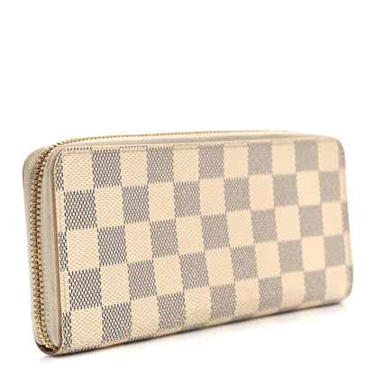 Louis Vuitton Damier Azur Clemence Wallet Rose Ballerine 3 of 8