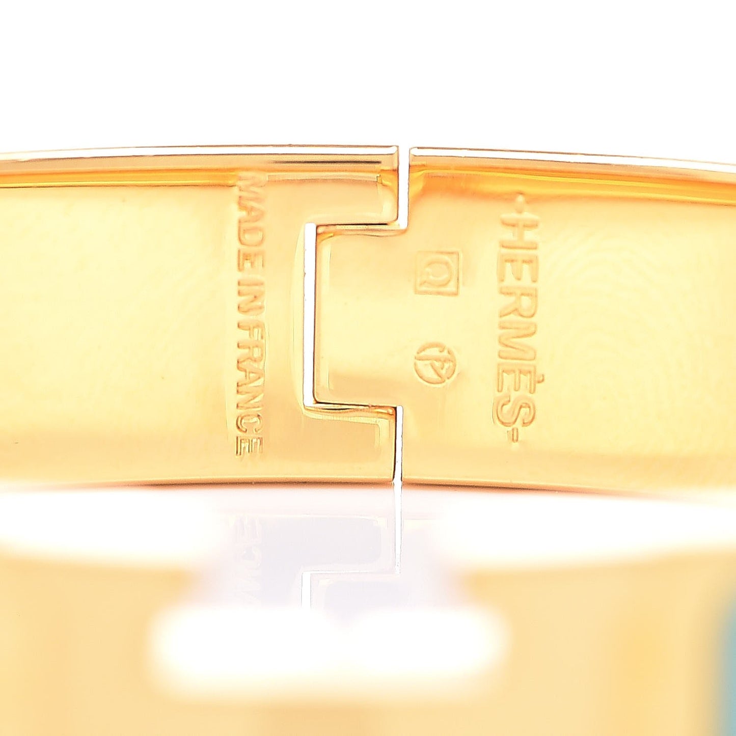 Enamel Narrow Clic Clac H Bracelet PM Lagon