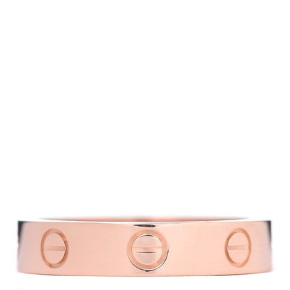Cartier 18K Pink Gold Diamond 4mm LOVE Wedding Band Ring 52 6 3 of 5