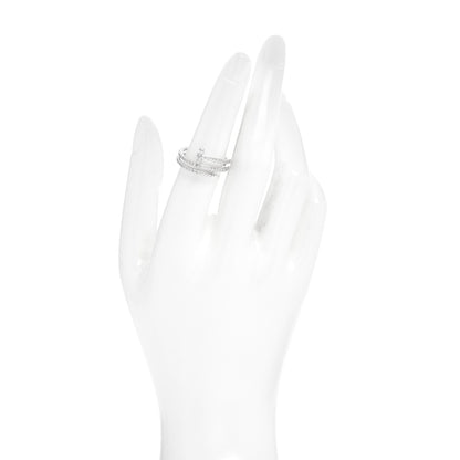 Cartier 18K White Gold Diamond Double Juste Un Clou Paved Ring 53 6.25 2 of 5