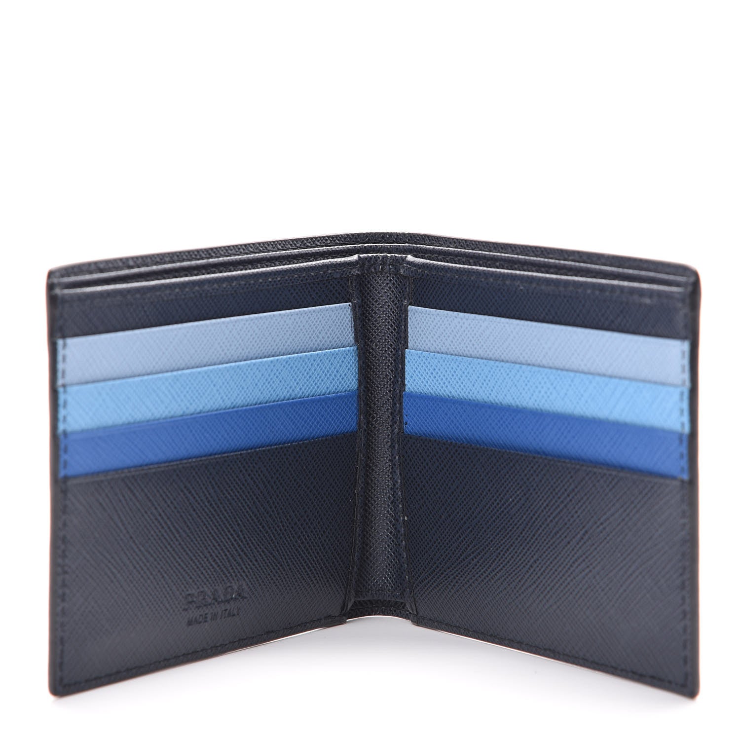 Prada Saffiano Bi-Fold Wallet Baltico 4 of 7