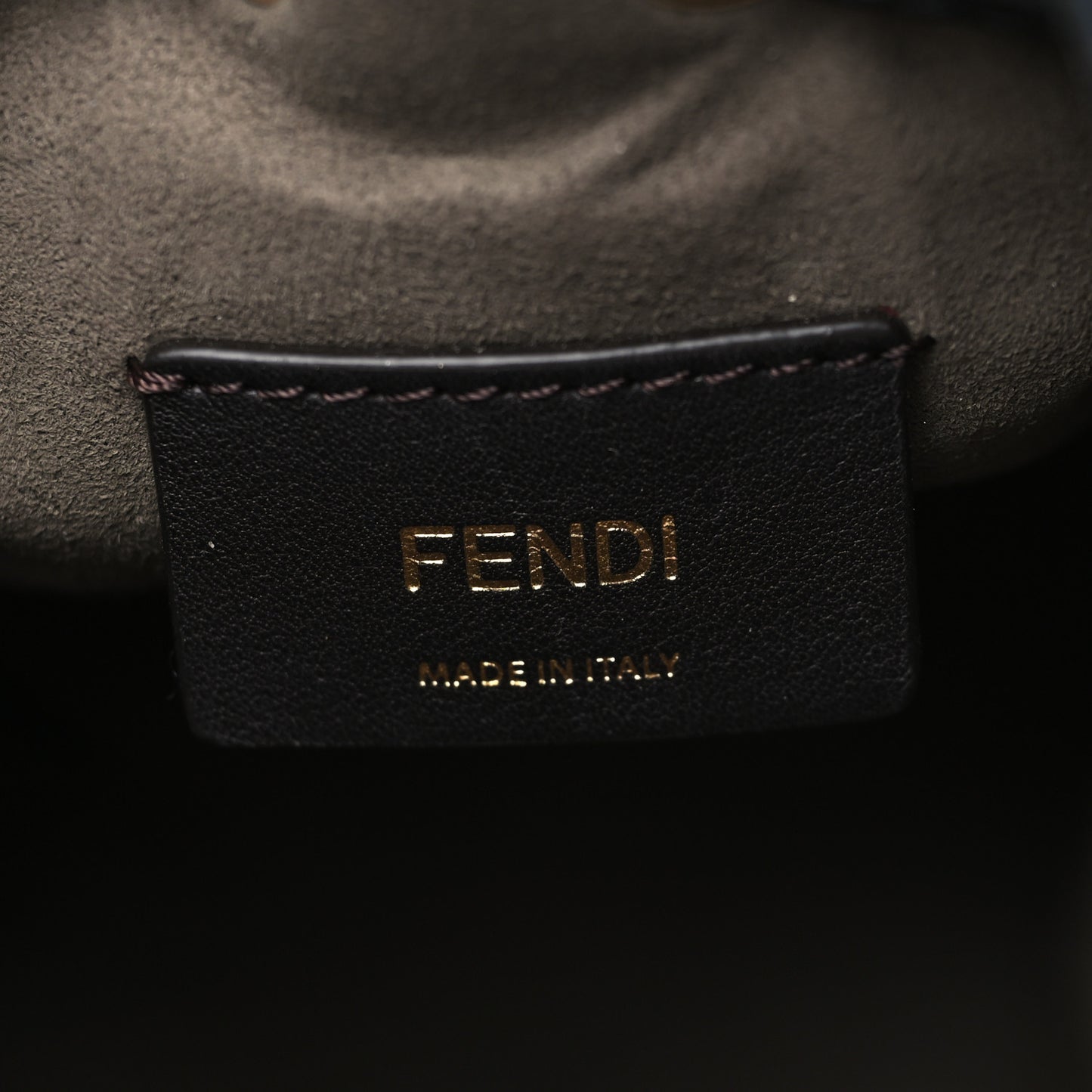 Vitello Liberty Lucido F is Fendi Mini Mon Tresor Bucket Bag Black