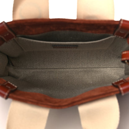 Chloe Suede Calfskin Small Woody Ribbon Tote Sepia Brown 5 of 8