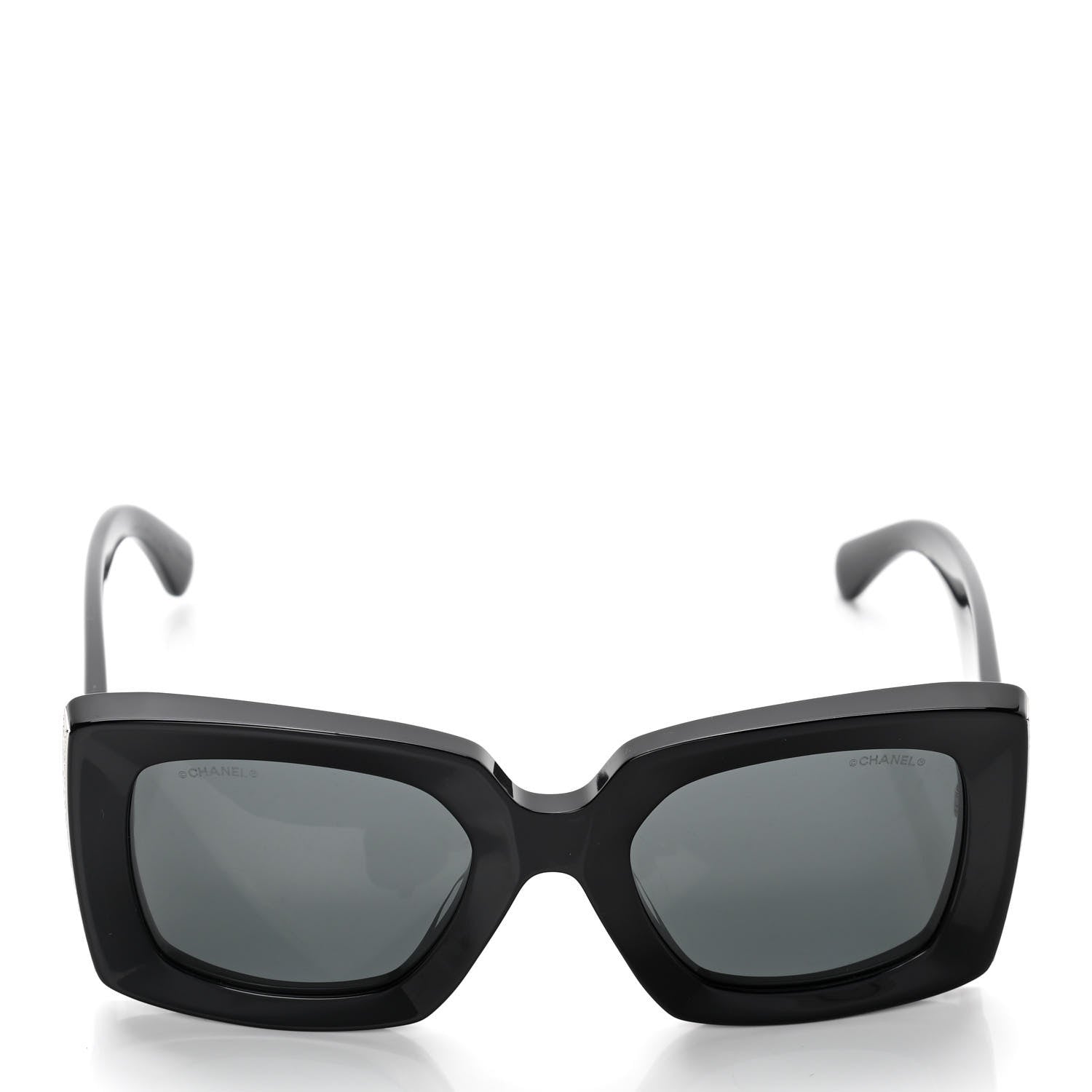 Chanel Acetate Rectangle Sunglasses 5435 Black 2 of 7