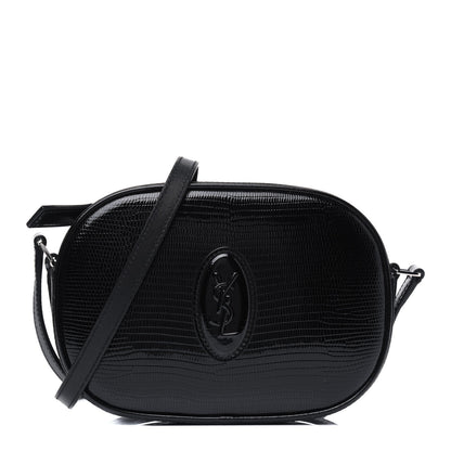 Saint Laurent Calfskin Lizard Embossed Le 61 Camera Bag Black 1 of 8