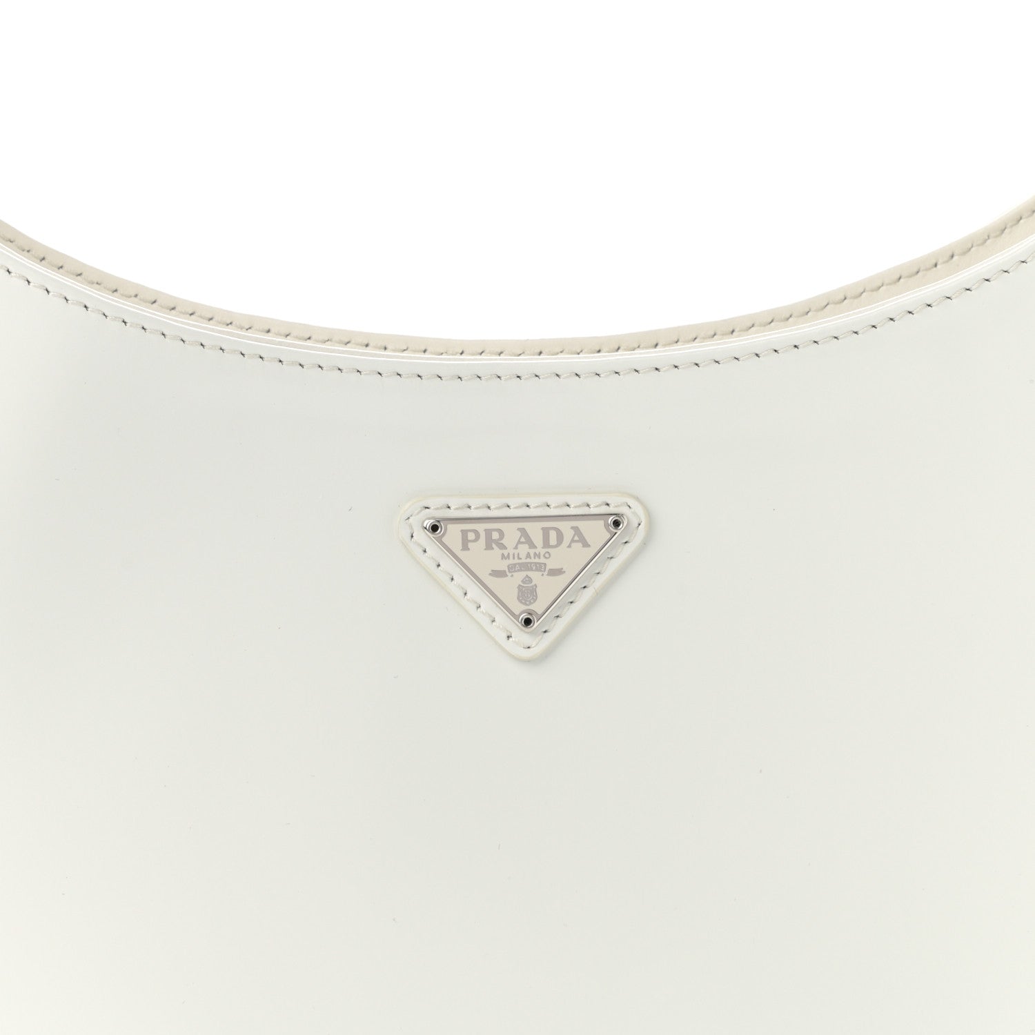 Prada Spazzolato Cleo Shoulder Bag White 8 of 10