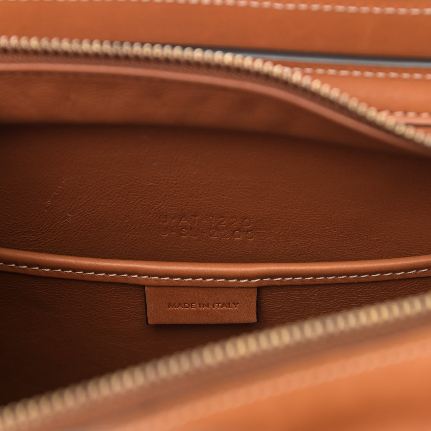 Smooth Calfskin Tweed Nano Luggage Tan
