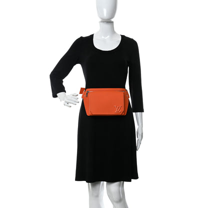 Louis Vuitton Grained Calfskin Aerogram New Sling Orange 2 of 10