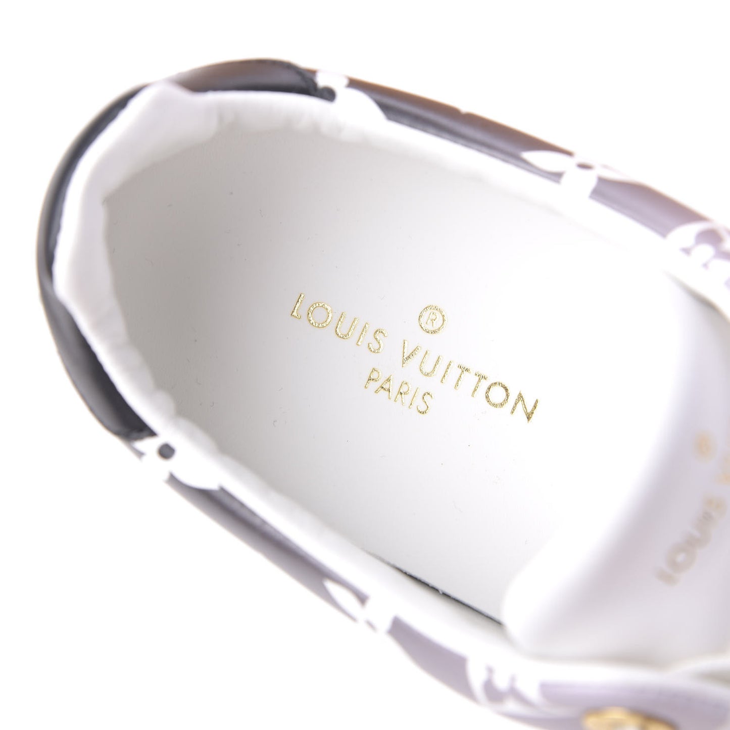 Calfskin Monogram Frontrow Sneakers 38 White Black