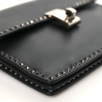Valentino Garavani Calfskin Small Rockstud Cabana Crossbody Bag Black 7 of 8