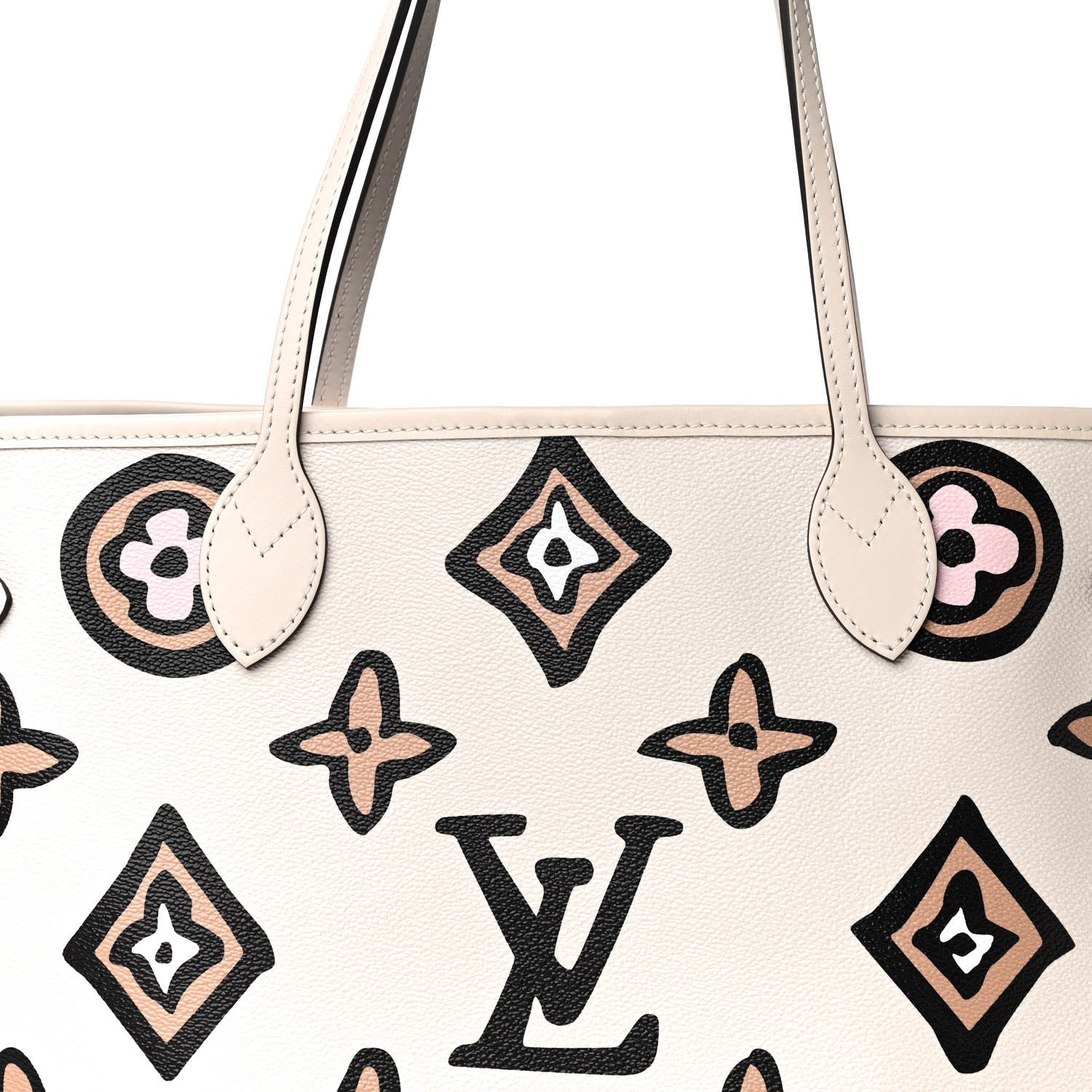 Louis Vuitton Monogram Giant Wild At Heart Neverfull MM Creme 7 of 11