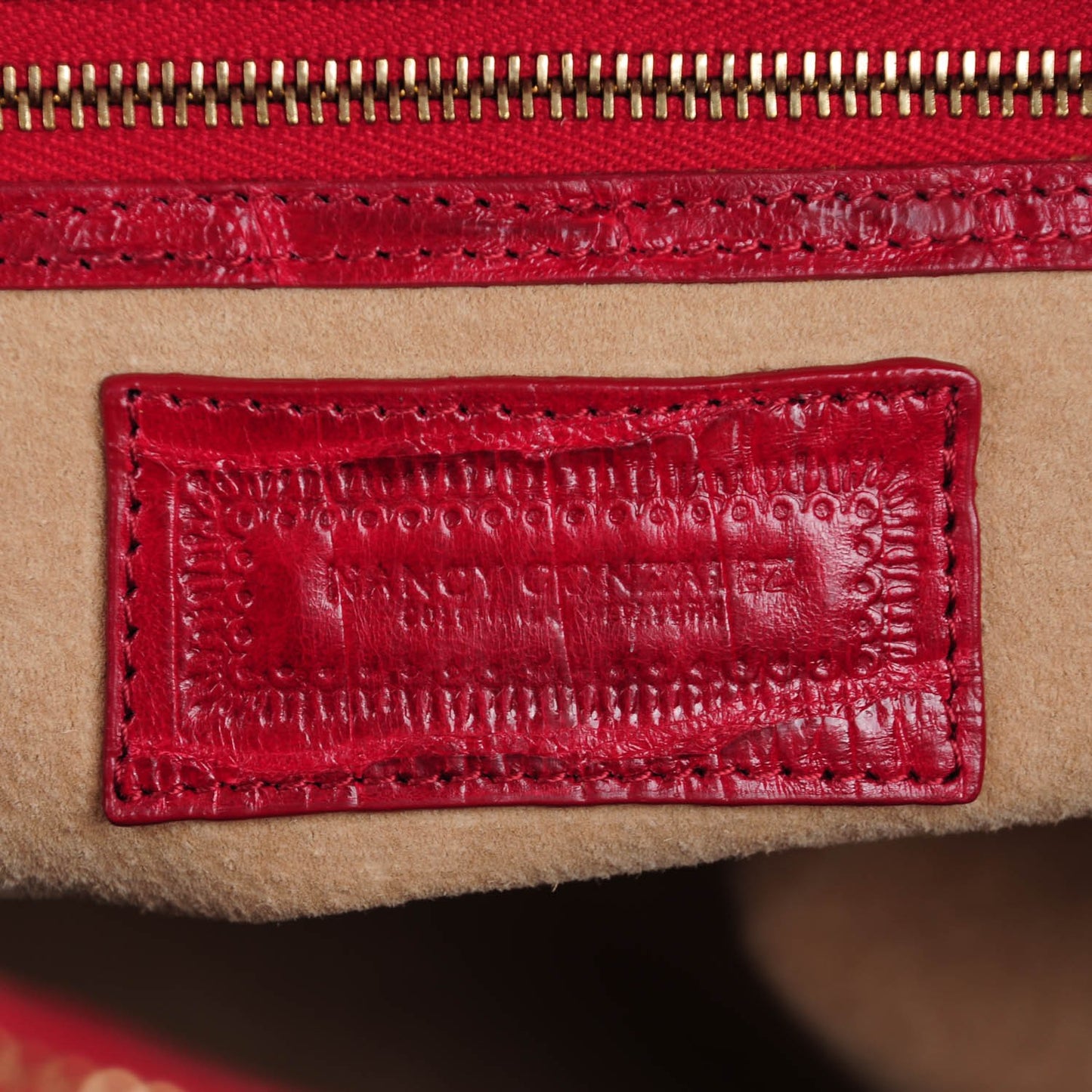 Crocodile Large Linda Tote Tote Red
