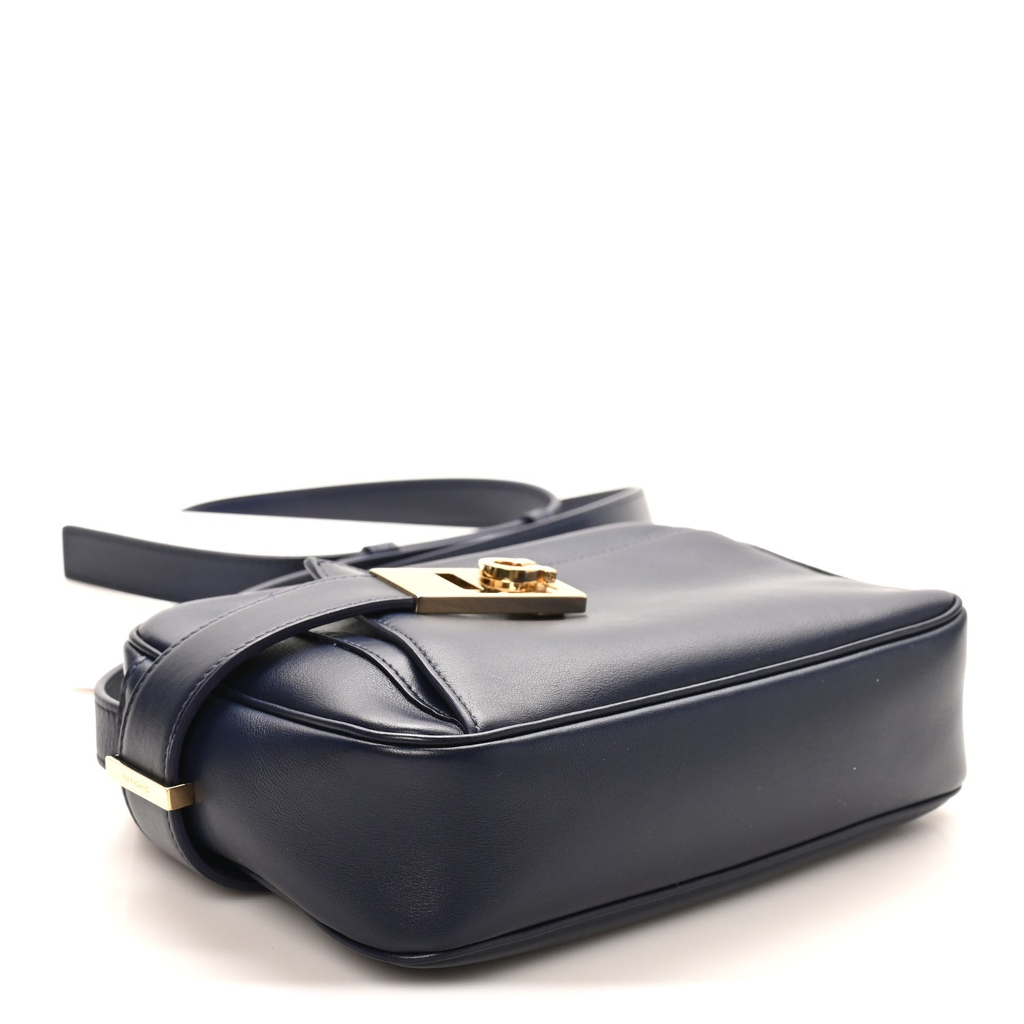 Calfskin Gancio Small Camera Case Navy