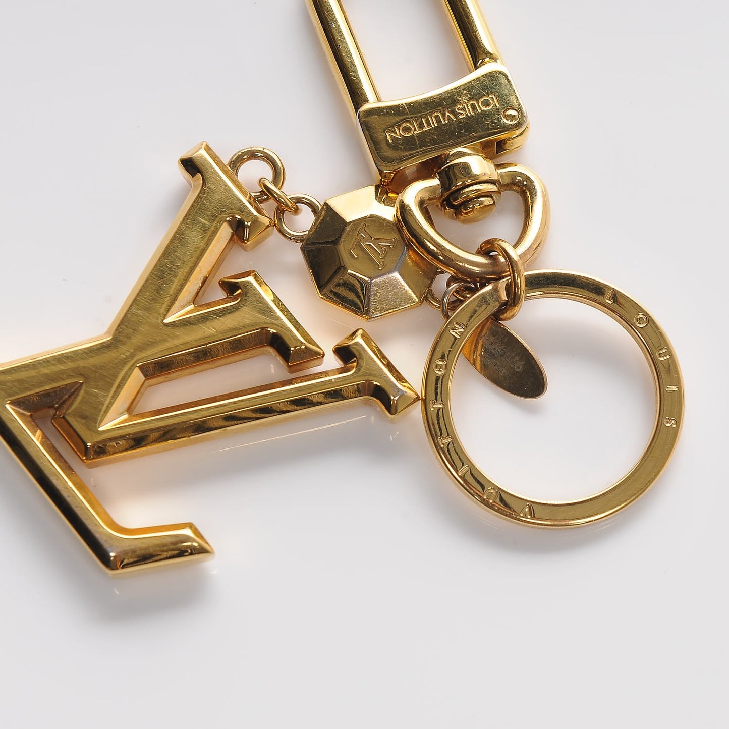 LV Facettes Bag Charm Key Holder Gold