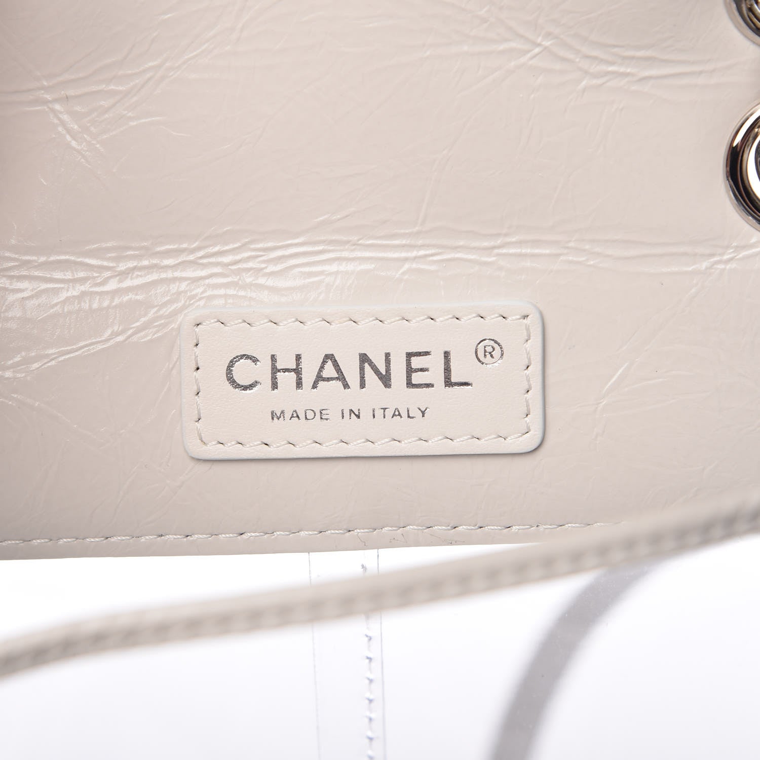 Chanel Crumpled Calfskin PVC Quilted Backpack White 7 of 11