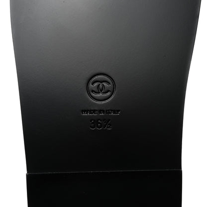 Chanel Grained Calfskin Velcro Dad Sandals 36.5 Black 8 of 9