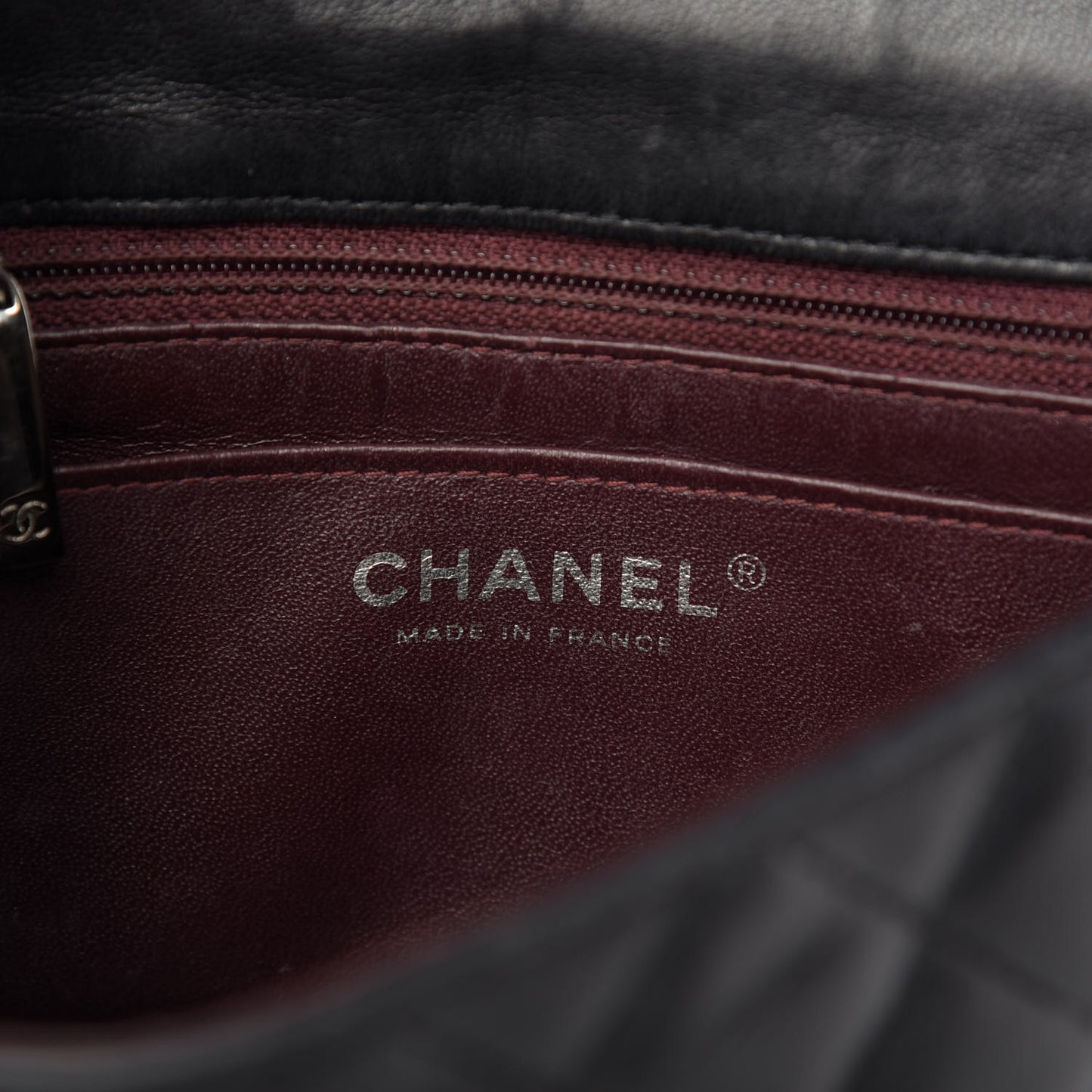 Lambskin Quilted Mini Square Flap Black