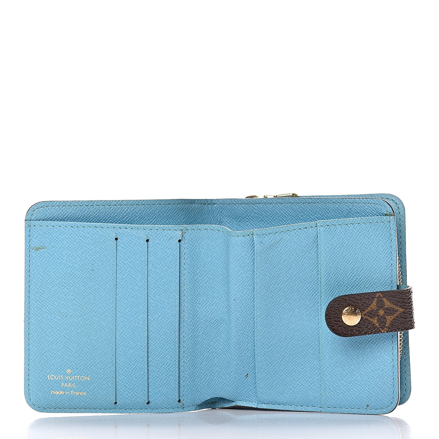 Monogram Groom Compact Zip Wallet Blue