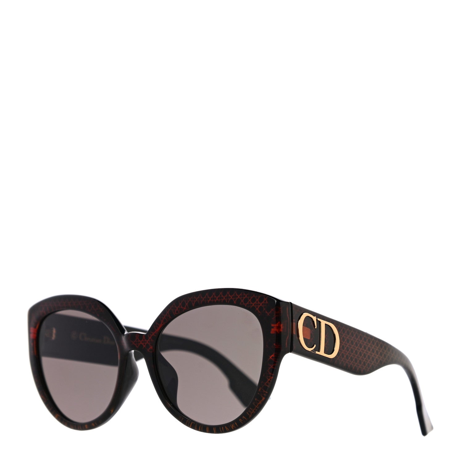 Christian Dior Acetate DDiorF Cat Eye Sunglasses Brown 1 of 8